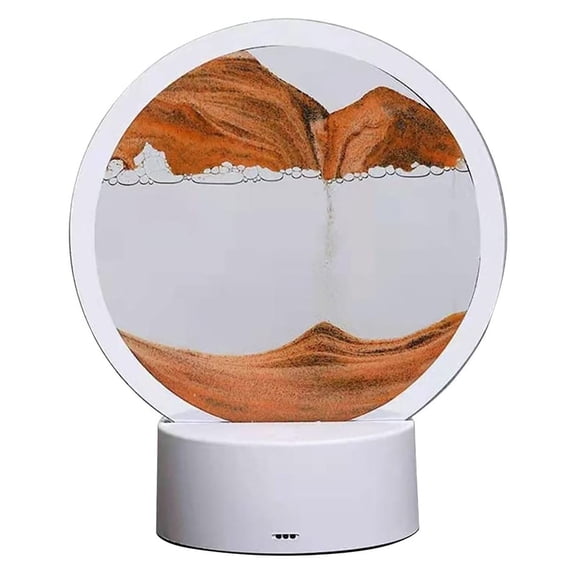 erfcxs 3D Moving Sand Art Desk Lamp 360 Rotating Liquid Motion Decorative Light for Living Room Bedroom Desk