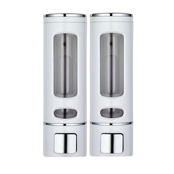 erfcxs 400ML Dual Head Wall Mount Shower Bath Washing Lotion Soap Shampoo Dispenser