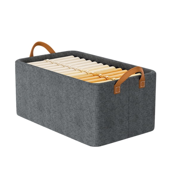 erfcxs 【47*28*20cm】【26L】Collapsible Steel Frame Storage Box: Portable Clothing Organizer With Reinforced Fabric And Metal Frame 26L Capacity