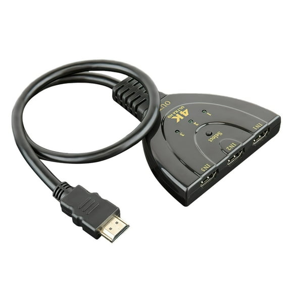 erfcxs 4K High Speed Selector With 3 Inputs And 1 Output Featuring A Power Strip Design For Seamless Connectivity With TV Fire Stick PS5 And Other Devices.