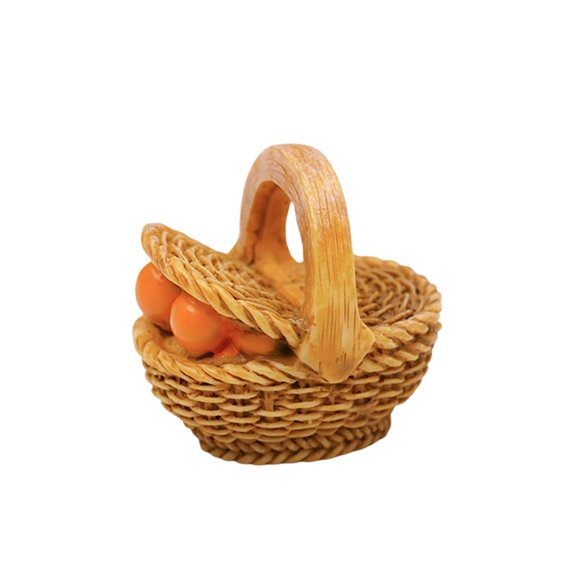 erfcxs 5 Centimeter Mini Woven Desktop Ornament Synthetic Resin Decoration For Photography And Miniature Scenes