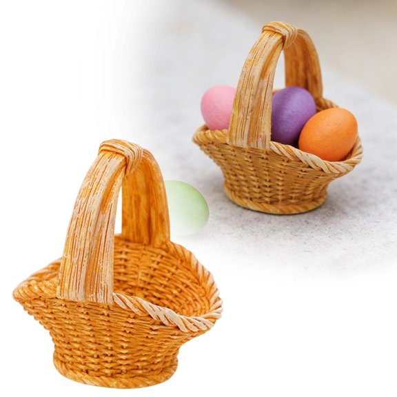 erfcxs 5 Centimeter Mini Woven Resin Desktop Ornament for Photography and Miniature Scene Displays