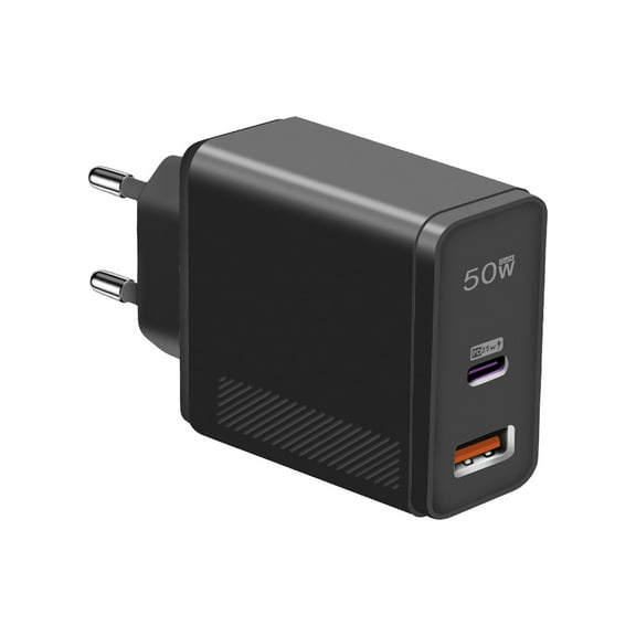 erfcxs Advanced 50W Super Fast Charger with USB and PD Port for Phone Charging Speed