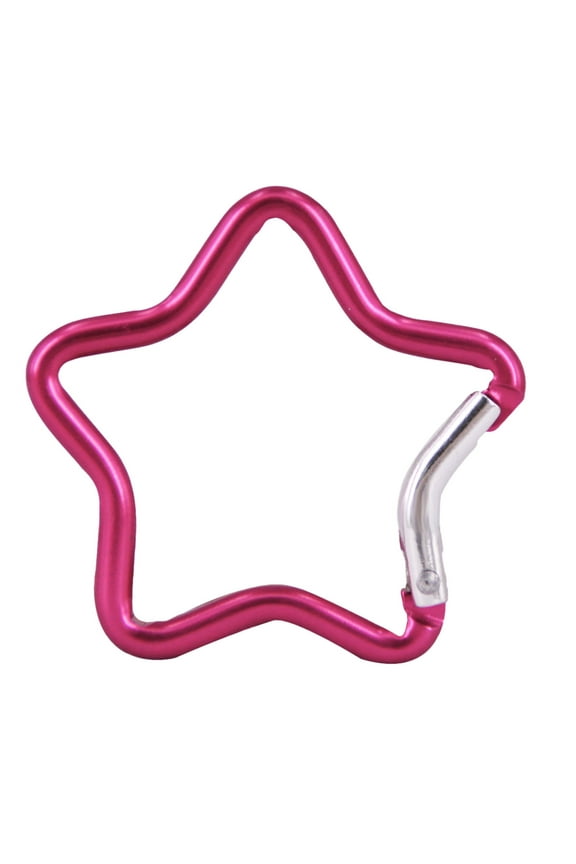 Aluminum Alloy Outdoor Star Shaped Spring Snap Locking Carabiner Clip Keychains For Backpack Camping Hiking Traveling Rubber Pad