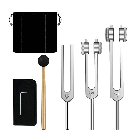 erfcxs Aluminum Sensory Tuning Forks 3 Pack C 128 256 512