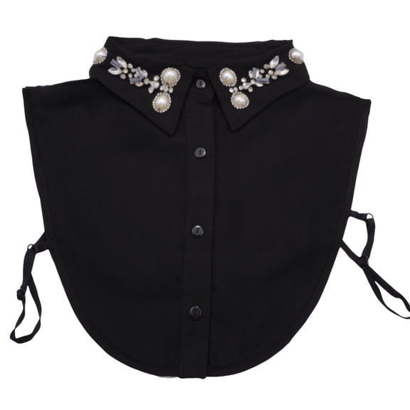 erfcxs And Pearl Collar Detachable Adjustable Half Shirt Blouse False Dickey For