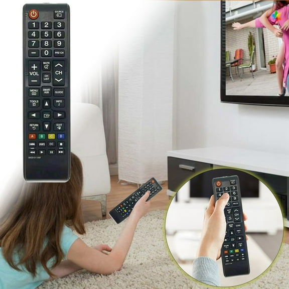erfcxs Black "Upgrade Your TV Experience With Our Remote Control For Enhanced Viewing Pleasure!"