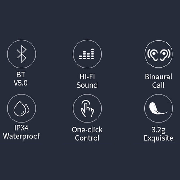 erfcxs Bluetooth Headset Binaural With Charging Compartment True Wireless Stereo