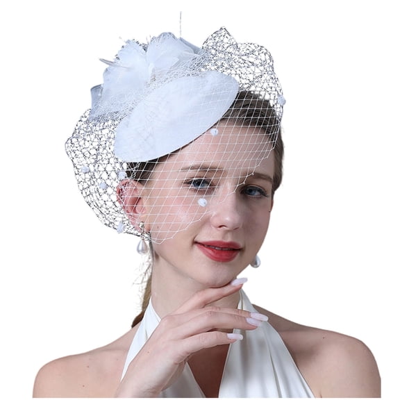 erfcxs Bridal Headpiece Hat Netting Party Horse Racing Festival