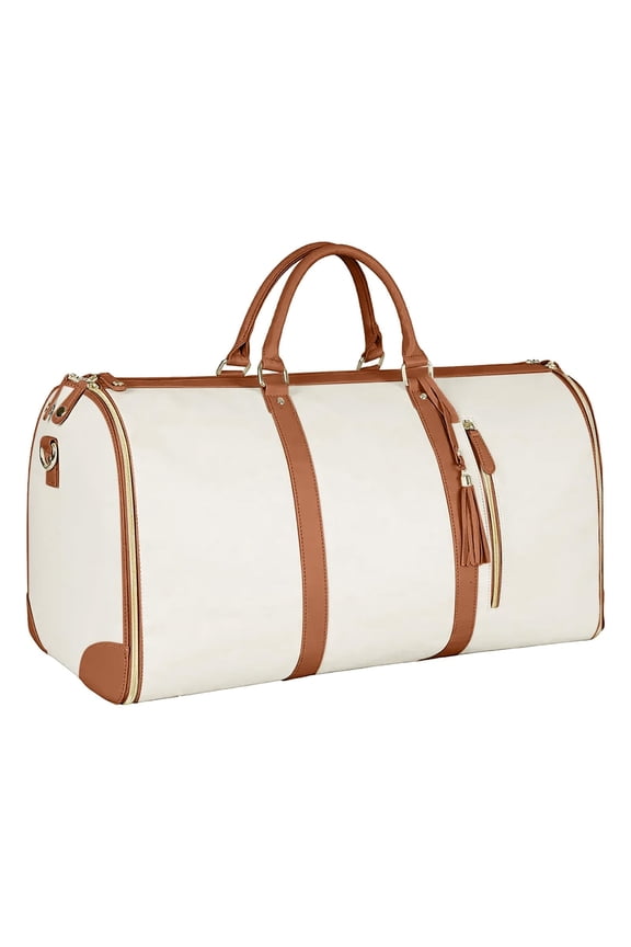 Carry On Garment Bag Large PU Leather Duffle Bag For Women Garment Bags For Travel With Shoe Pouch 2 In 1 Hanging Suitcase Suit Travel Bags S For Women