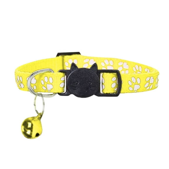 erfcxs Cat Collar With Print Design Breakaway Buckle & (Colorful Woven Nylon Pet Collar)