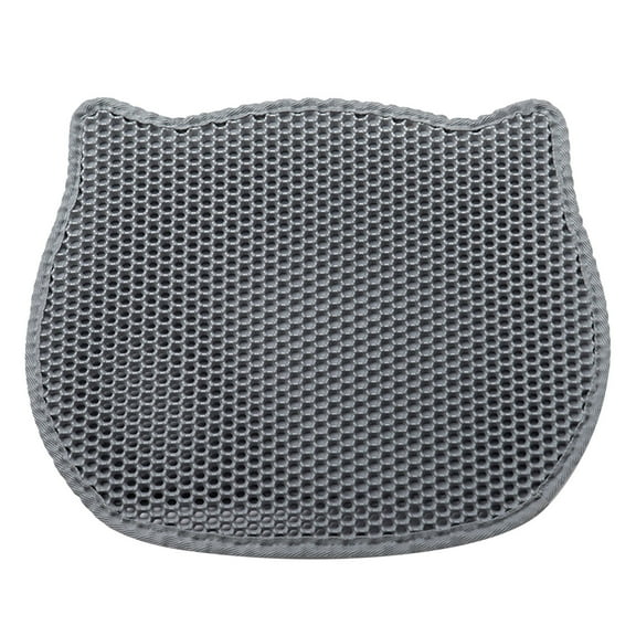 erfcxs Cat Mat Cat Litter Mat Litter Mat Kitty Litter Box Mat Mess Litter Mat Honeycomb Double Layer 19.69inch×15.75inch