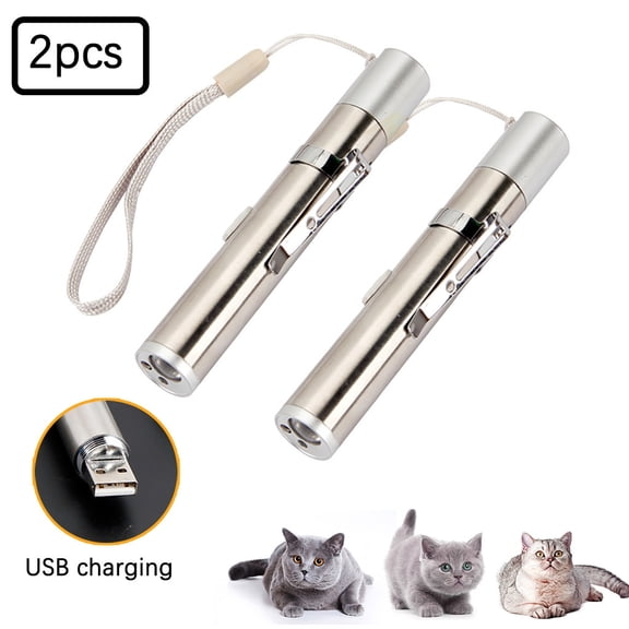 erfcxs Cat Toy Pet Flashlight Three Light Modes USB Rechargeable Flashlight