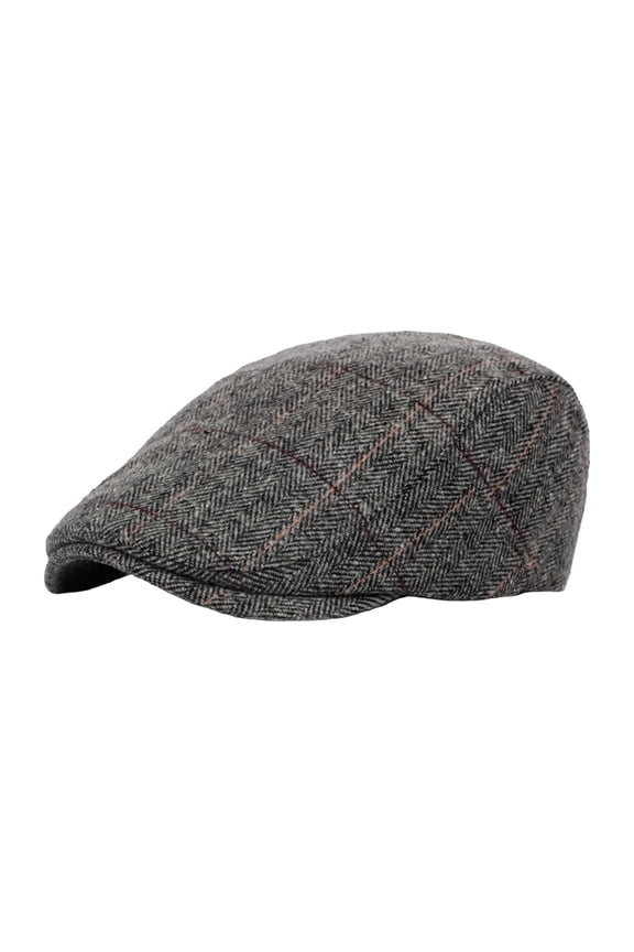 Classic Plaid Baseball Cap for Newsboy Hat with Brim Casual Outdoor Sun Hat