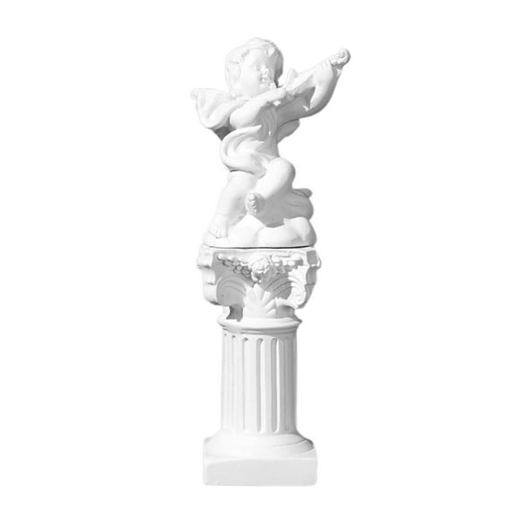 erfcxs Classical Roman Column Sculpture Ornament Elegant Resin Art Display for Home and Photography Props