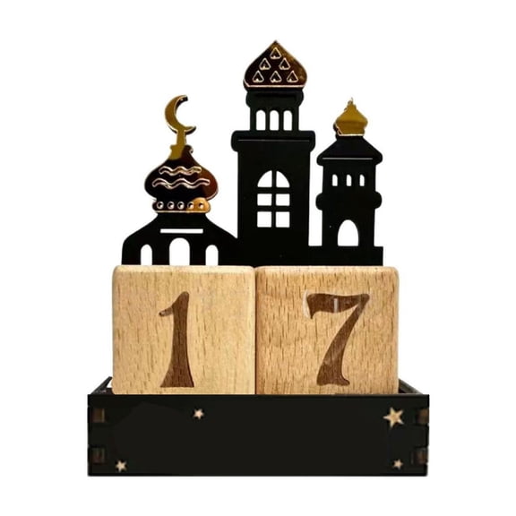 erfcxs Countdown Calendar Star & Moon Carving Eid Holiday