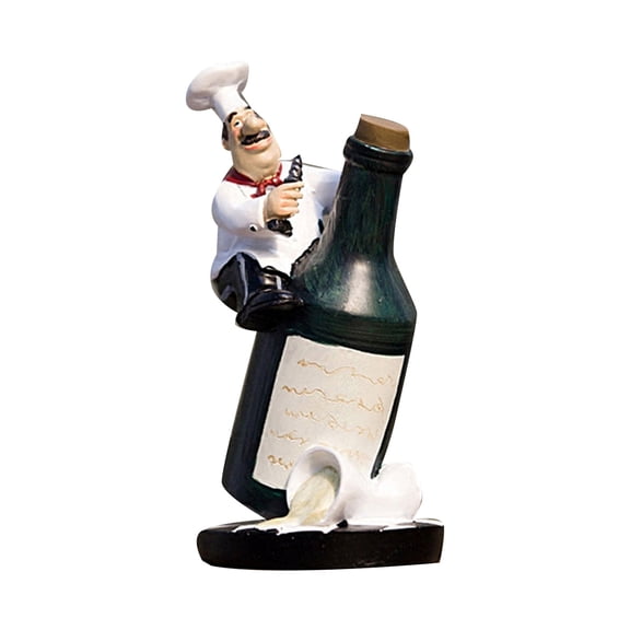 erfcxs Country Happy Chef Resin Figurine Desktop Ornament Collectible for Home Restaurant Tabletop