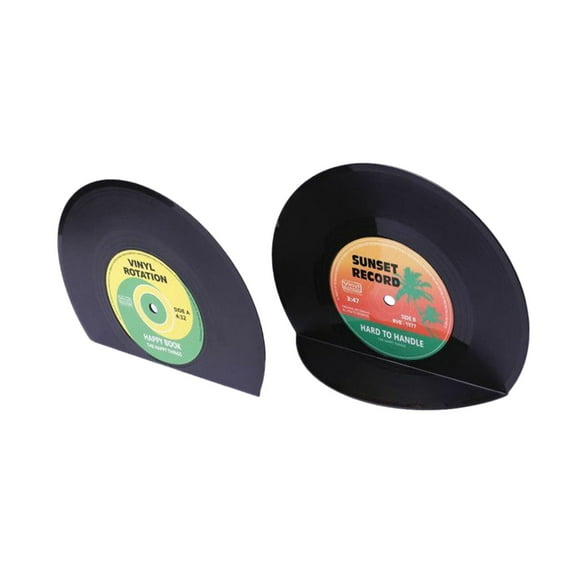 erfcxs Creative Vintage Record Book By Book Stand Modern Simple Home Decor Student Disc Bookend
