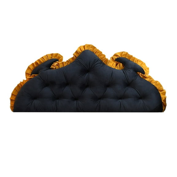 erfcxs Cushions Velvet Backrest Cushions Headboard Window Seat And Sofa Embroidered Tufted Design Filling