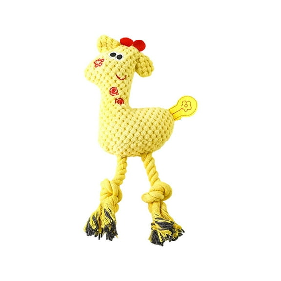 erfcxs Durable Interactive Squeaky Deer Pet Toy for Dogs and Cats Indoor Outdoor Play Stress Training