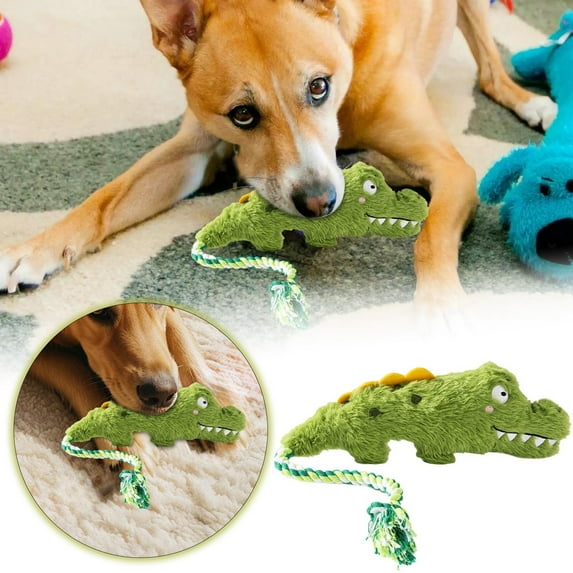 erfcxs Durable Dog Chew Toys Interactive Squeaky Puppy Teething Biting ...