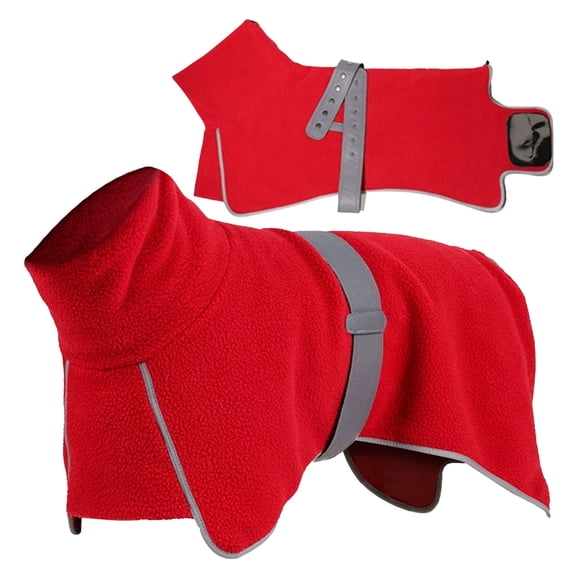 erfcxs Durable Polyester Winter Cape For Dogs Featuring Adjustable Straps High Thermal Insulation Collar And Reflective Trim For Cold Weather Outdoor Adventures