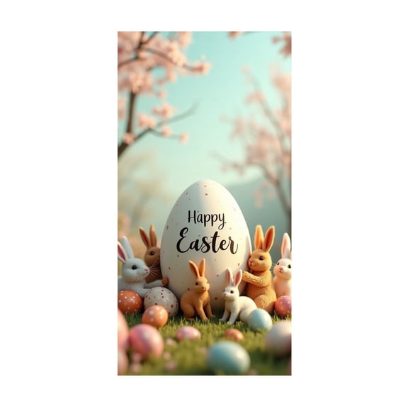 erfcxs Easter Springtime Door Curtain Decorations for Home Holiday Party Festive Atmosphere Creation