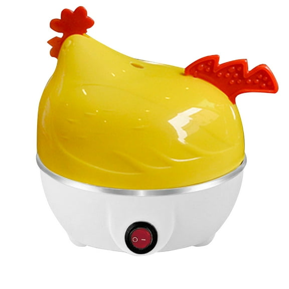 erfcxs Easy Egg Cooker Electric 7-Egg Capacity, Mini Versatile Breakfast Cooker, Measuring Cup Included, BPA Free, Cute Chicken Shape