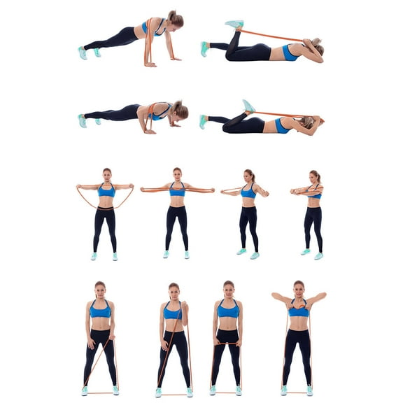 erfcxs Elastic Resistance Loop Bands Yoga Exercise Gym Fitness Workout Stretch Physio