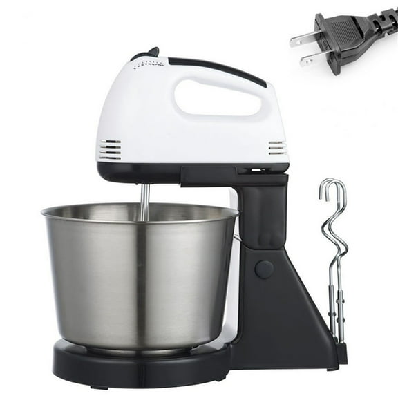 erfcxs Electric Stand Mixer, Classic Stand and Hand Mixer Adjustable Stainless Steel Egg Beater Cream Mixer for Frosting, Meringues, Dough, Eggs, Batter