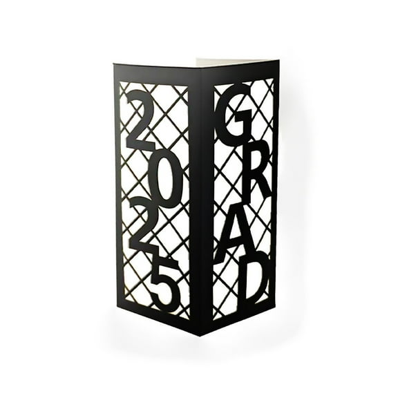 erfcxs Elegant Hollow Black Paper Lamp for Graduation and Floral Displays as Ambient Table Light