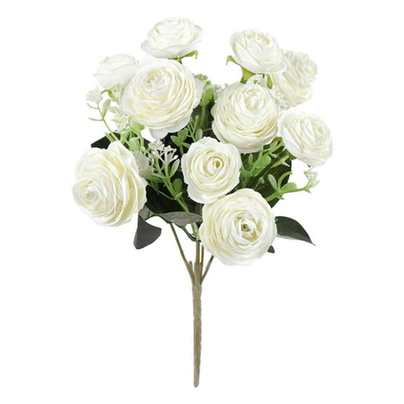 erfcxs Elegant Silk Rose Bridal Bouquet Realistic Floral Arrangement for Wedding