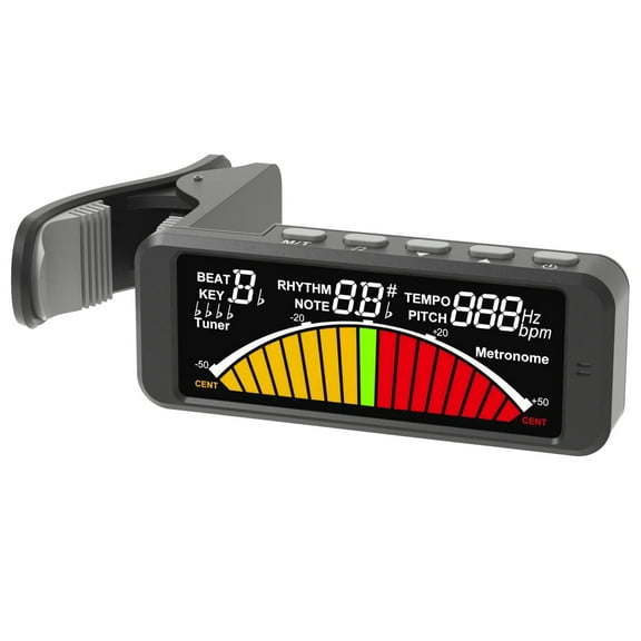 erfcxs FMT 209 Clip-On Chromatic Tuner and for Guitar Ukulele Violin Accurate Portable