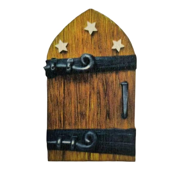 erfcxs Fairy Door Decoration Ornaments Wooden Fairy Tree Door Decoration