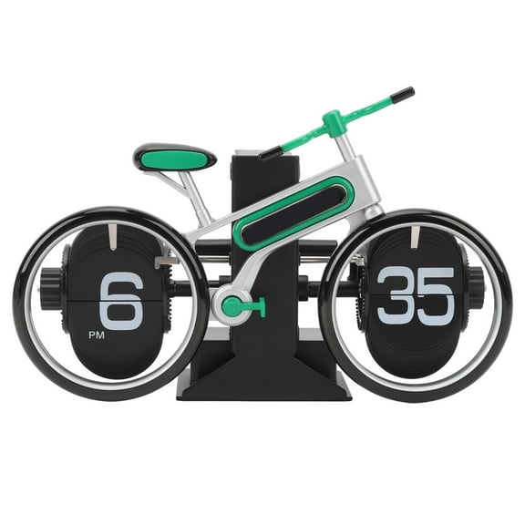erfcxs Flip Clock Bike Shaped Auto Flip Desk With Large Number Battery Powered Flip Desk Clock For Home Study Room Of Fice