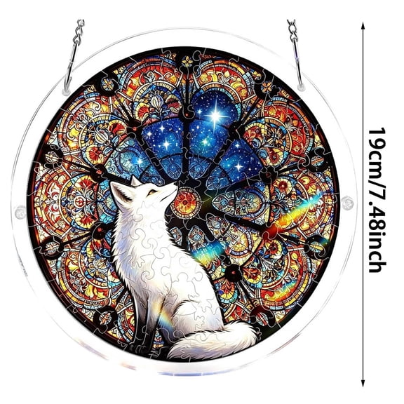 [erfcxs] Gorgeous Elegant Acrylic Puzzle Window Hanging Decorative Ornament For Mom Birthday Garden Home Sunlight Catcher Unique Present Ideal Indoor Outdoor Versatile Creation