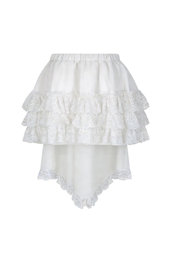Gothic Punk Rock Lace Cosplay Dress Asymmetrical Mini Skirt for Dark Alternative