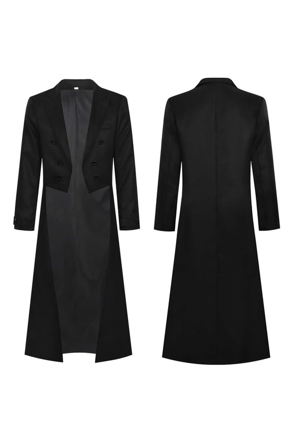 Gothic Tailcoat Jacket Frock Coat Cosplay for Themed Events