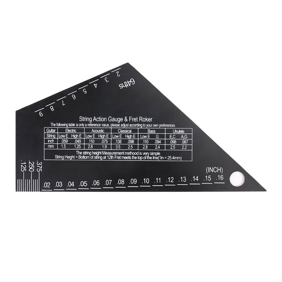 erfcxs Guitar String Action Gauge Precision Measurement Tool for Accurate Height Adjustment on and Acoustic Guitars