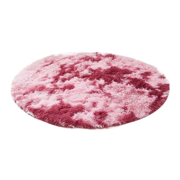 erfcxs Hand-Dyed Silk and Wool Round Area Rug for Living Room Thick Pile Floor Mat Home Table Cover or Wall Hanging Blanket