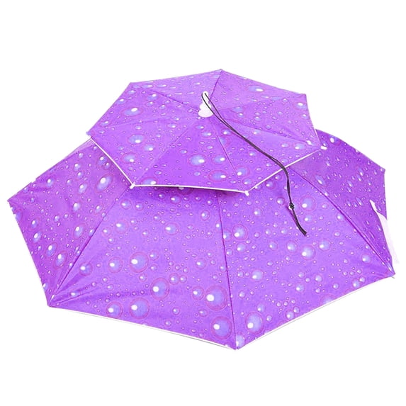 erfcxs Hands Free UV Protection Head Umbrella Double Layer For Fishing Gardening Beach