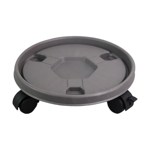 [erfcxs] Heavy Duty Rolling Caddy with Wheels for Indoor Outdoor Use Round Potted Flower Pot Mover Stand Natural Trolley Tray Pallet Rollers