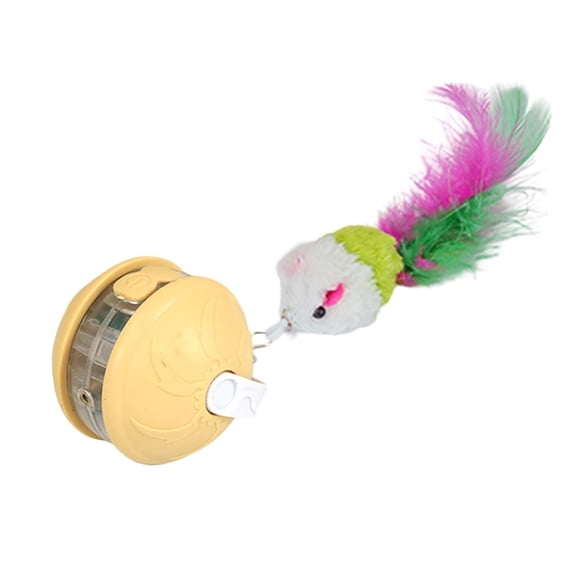 erfcxs Interactive Cat Toy with Voice Alert Lost Infrared Feather Head Detachable Design for Indoor Outdoor Play