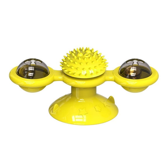 erfcxs Interactive Windmill Cat Teaser Toy with LED Light for Indoor Exercise and Entertainment