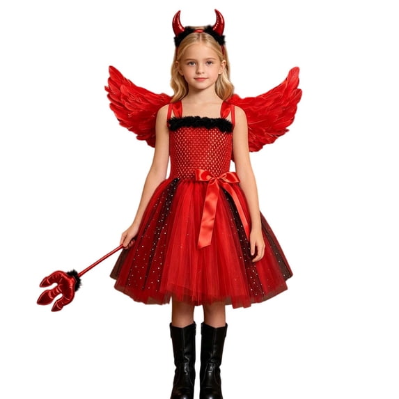 erfcxs Kids Halloween Dress Cosplay Fancy Party Outfit for Girls Boys