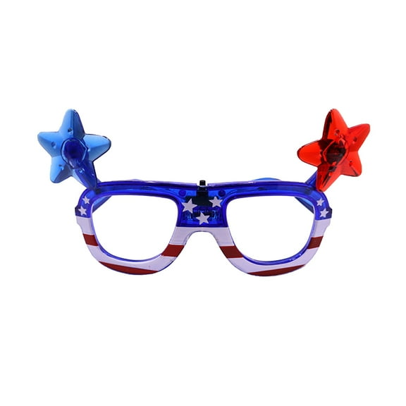 erfcxs LED Light Up Flag Glasses Patriotic Sunglasses Eye Wear For Patriotic Fourth Of July Party Party Props