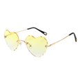 thumbnail image 1 of erfcxs Ladies' Frameless Heart Shaped Sunglasses Fashionable Heart Shaped Glasses Cute Heart Shaped Sunglasses, 1 of 3