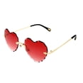 thumbnail image 1 of erfcxs Ladies' Frameless Heart Shaped Sunglasses Fashionable Heart Shaped Glasses Cute Heart Shaped Sunglasses, 1 of 3