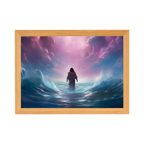 erfcxs Lamp Light The Lamp 4D LED Frame Illuminated Picture Night Light Holy Light With Inspirational Message Frame Picture For Home G