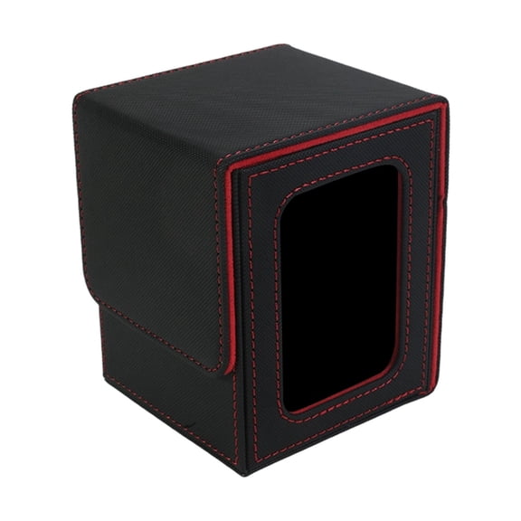 erfcxs Leather Trading Card Holder With Clear Window For The Gathering Storage And Organization Craft Stationery Accessories